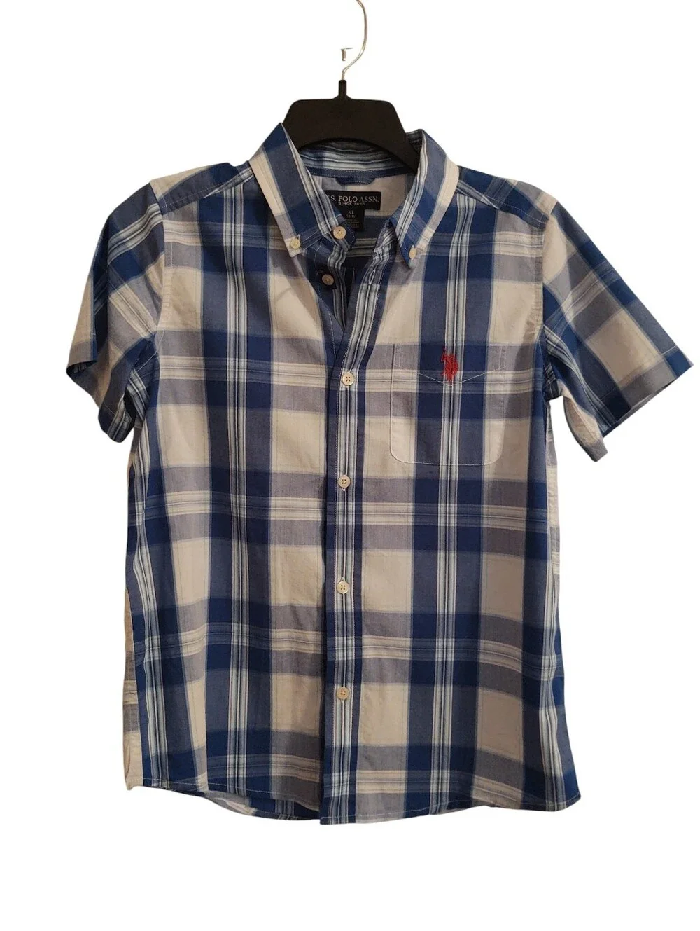 Bundle Of Boys U.S. Polo Assn. Polo And Plaid Button-Up Shirt Size XL/14-16